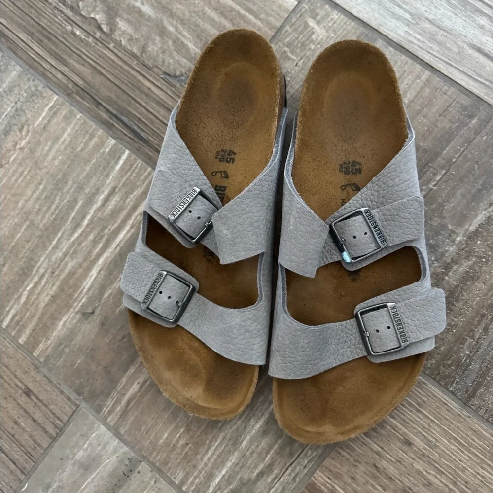 BIRKENSTOCK ARIZONA NUBUCK LEATHER DESERT BUCK WHALE GRAY Men’s size 12